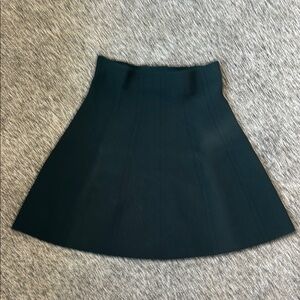 Zara Elegant Deep Green A-Line Skirt